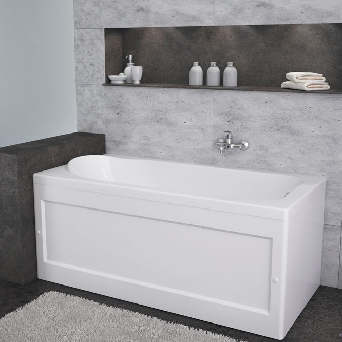 Ванна акрил AQUANET WEST  130*70  с каркасом (36-38)  и панелью - миниатюра №5