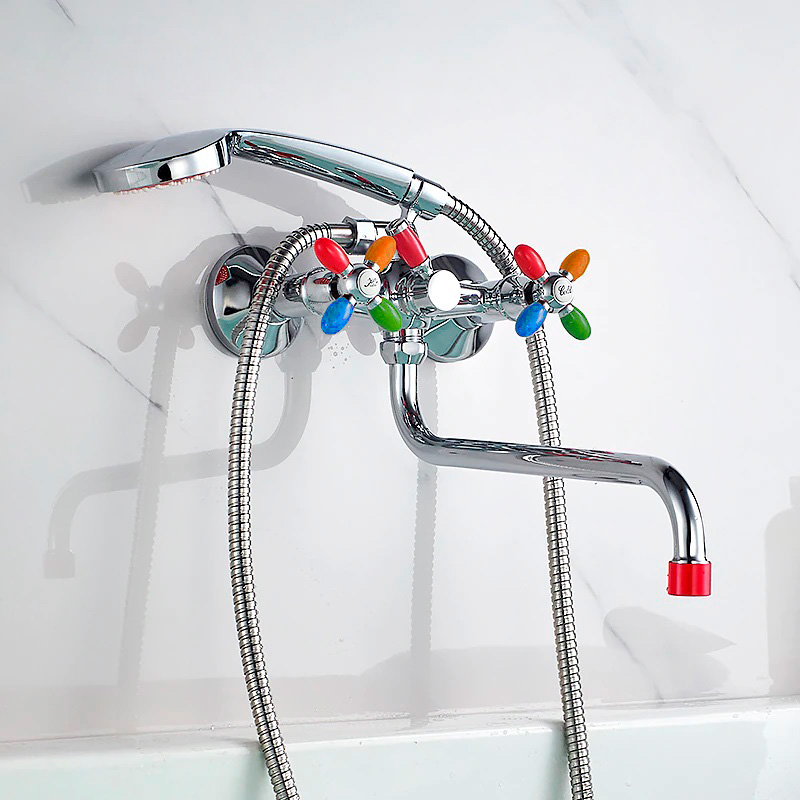 Смеситель д/ванны буксовый ZERIX ROM-006 LR82310 RAINBOW (цветной) (10 шт/ящ) - миниатюра №3