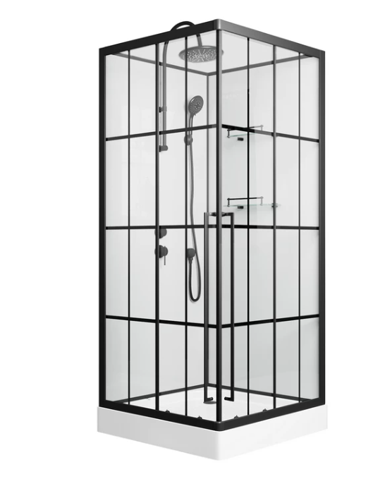 Душ.каб. Niagara Standart ST100/15QL/KL/BKT (100х100х225) низкий поддон(15см),черный,стекло пр - Изображение №4