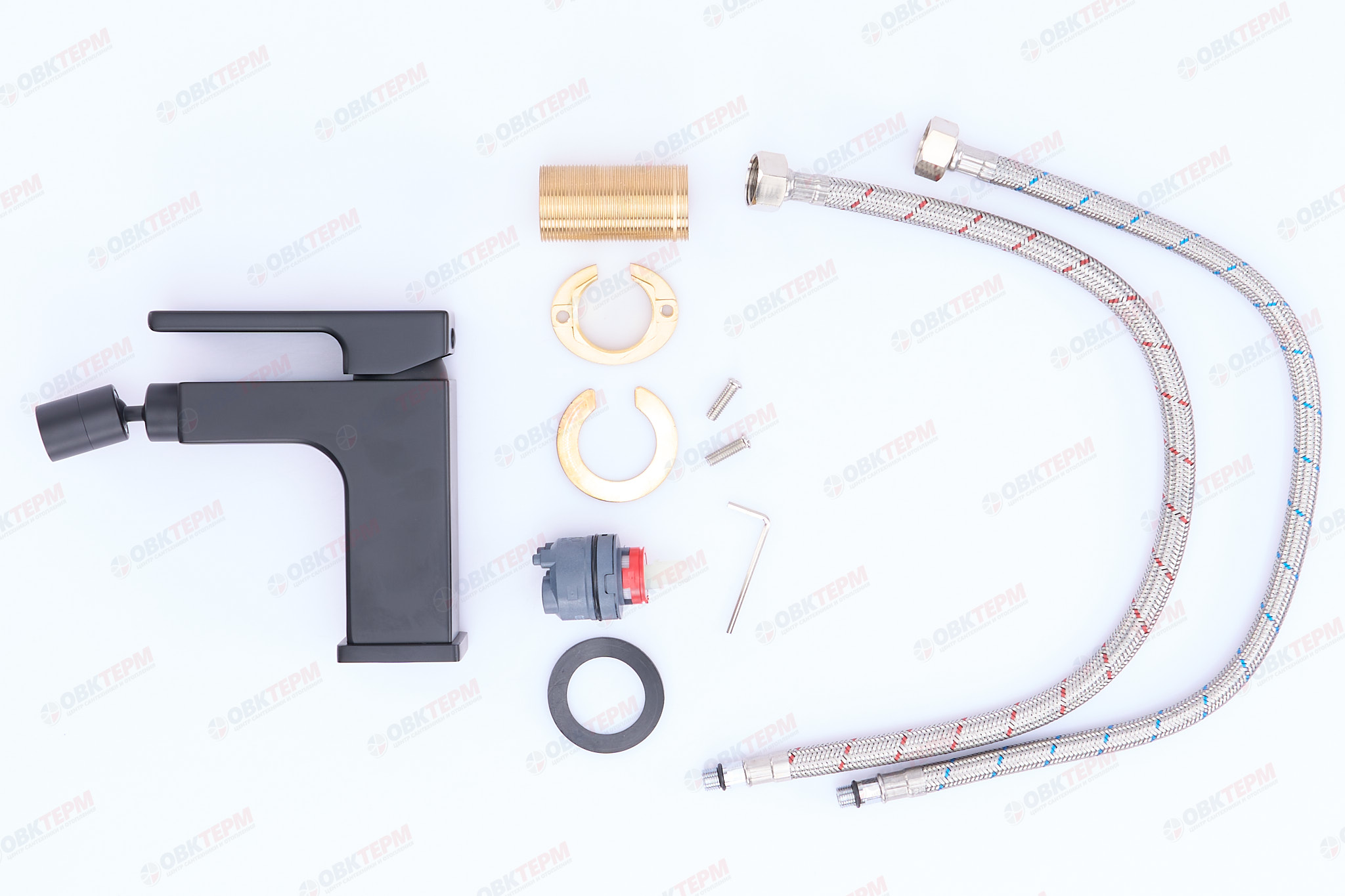 Смеситель д/биде GAPPO G5017-6 латунь /черный /Ø35мм /гайка - миниатюра №9