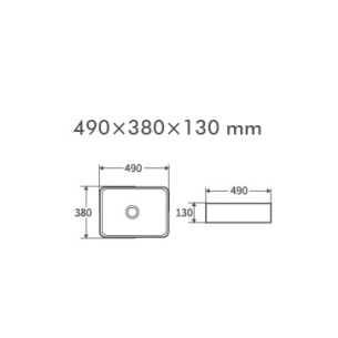 Раковина накладная на столешницу REDO RD-263A белый (490*380*130 мм) - Изображение №2