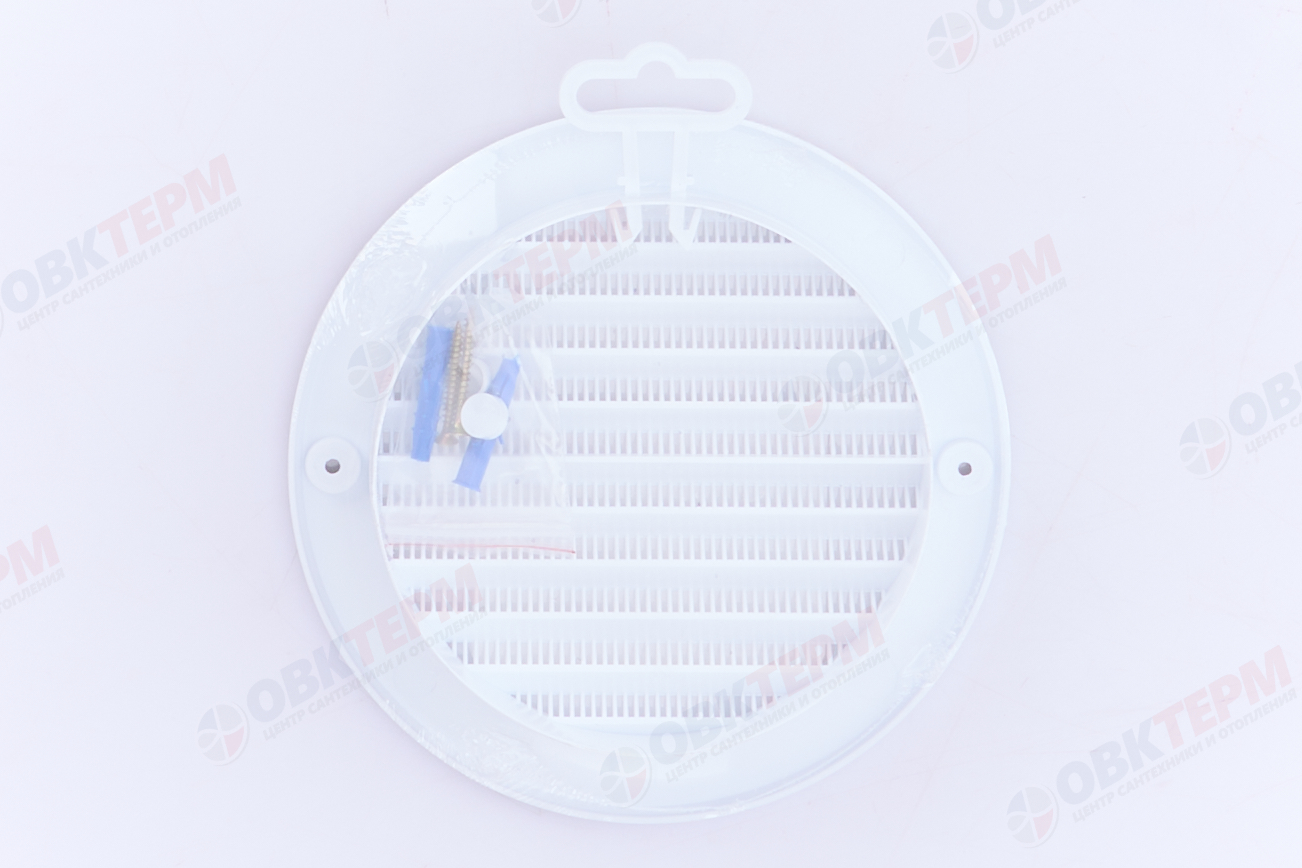 Решетка вентиляционная круглая РКС d161, с фланцем d125, с сеткой (40шт/уп) Эра - миниатюра №7