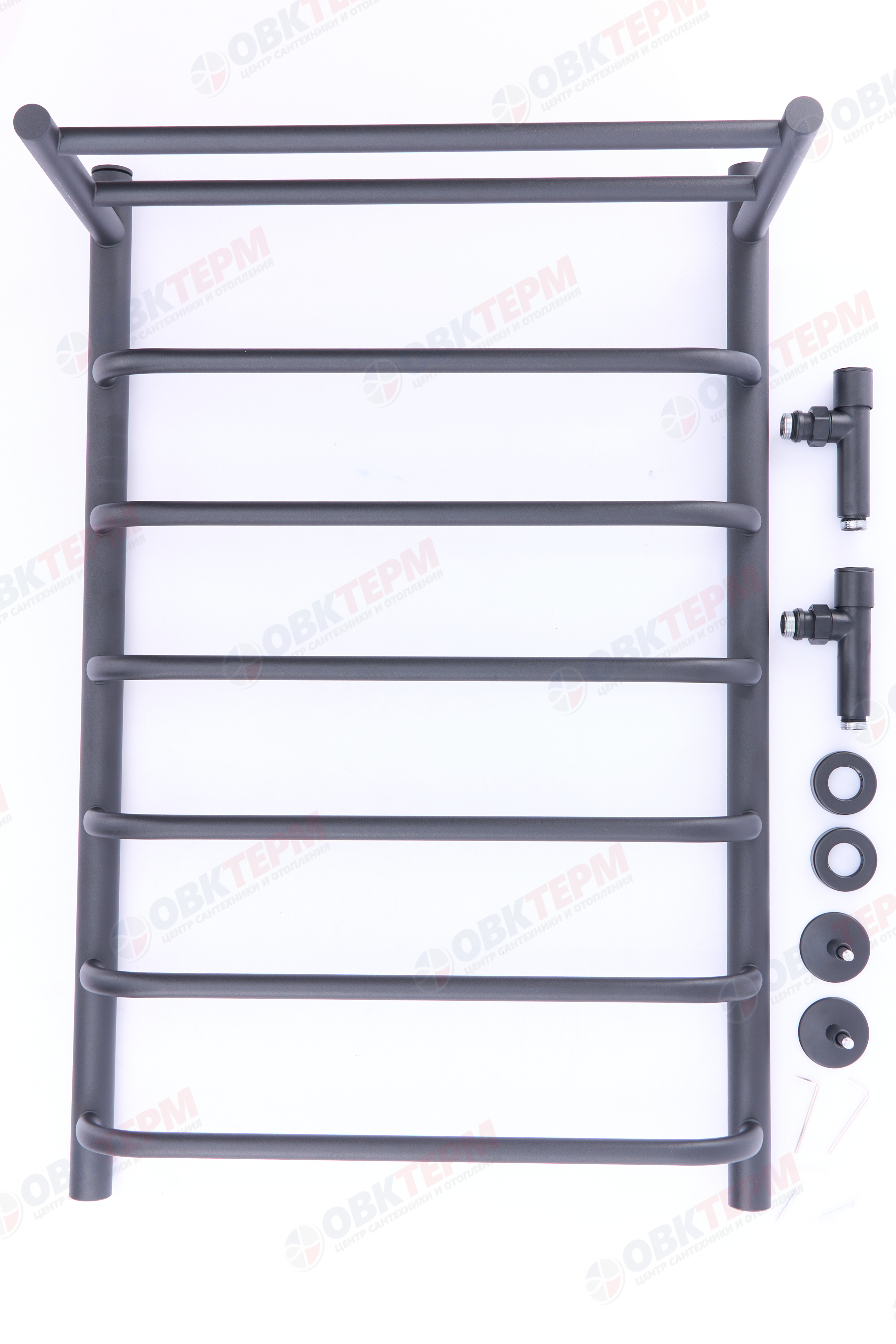 Полотенцесушитель крашенный, лесенка, ТДА ЛНК 50х80х25 С вн.резьба 1/2" 6 перекладин(с кранами) АДВ - Изображение №4