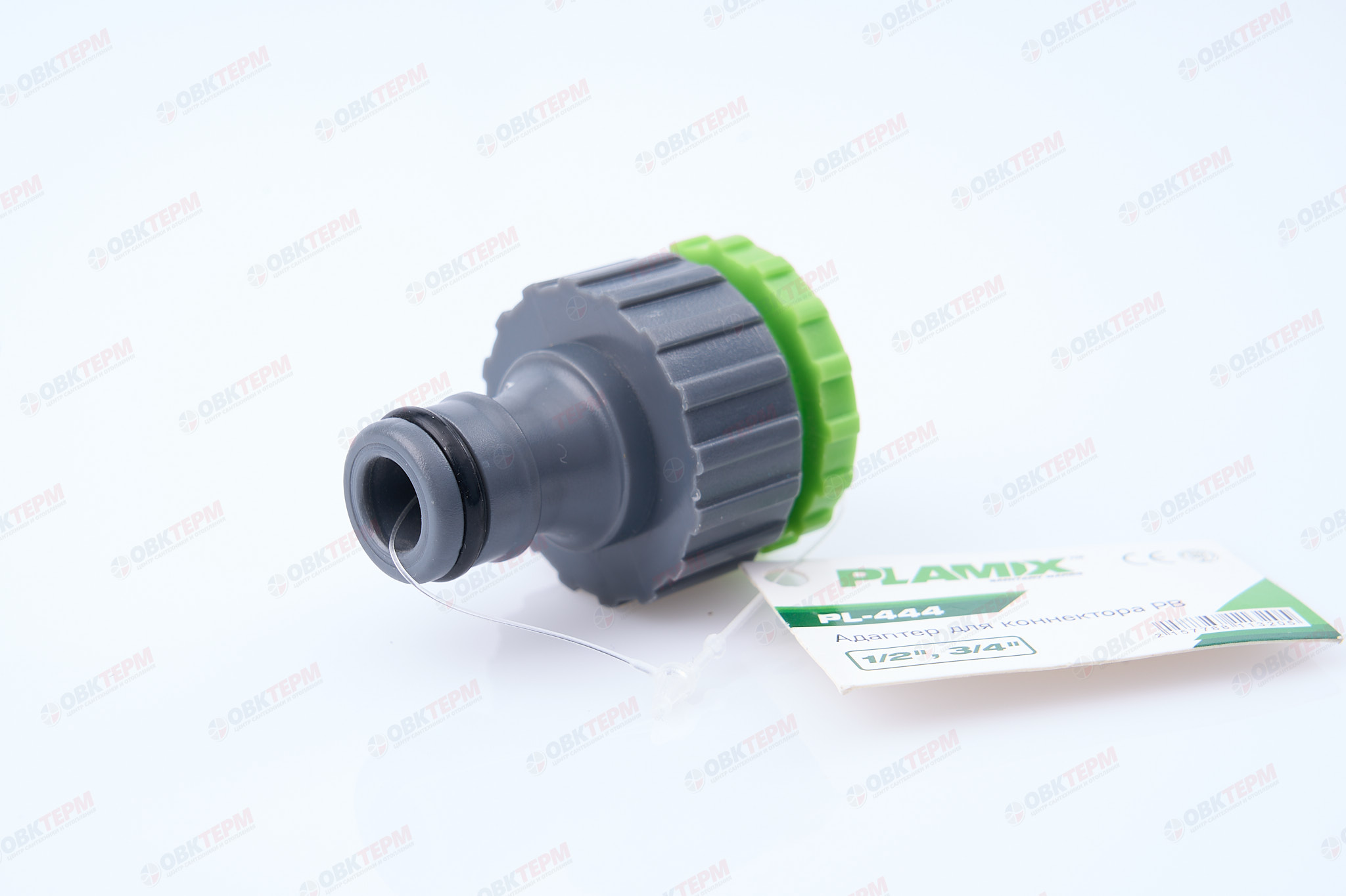 Адаптер для коннектора, 1/2" РВ с переходом на 3/4" РВ (ABS) (240/60 шт)  PLAMIX/CRAB  PL-444 - Изображение №1