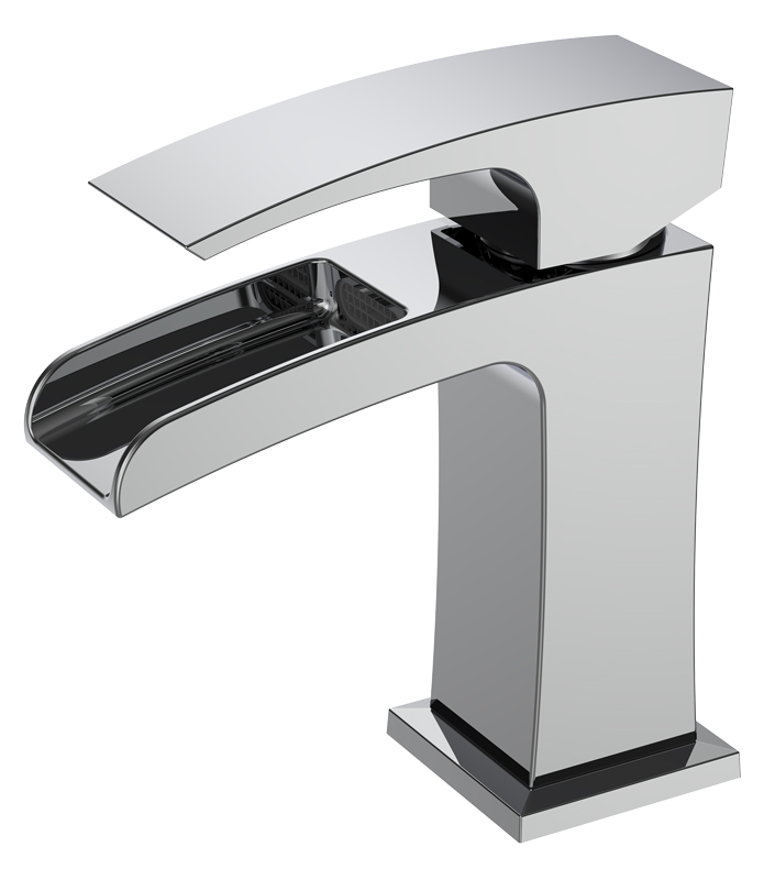 Смеситель д/умывальника KOER KB-14007-01 водопад  (Цвет хром) (8шт/ящ) - Изображение №1