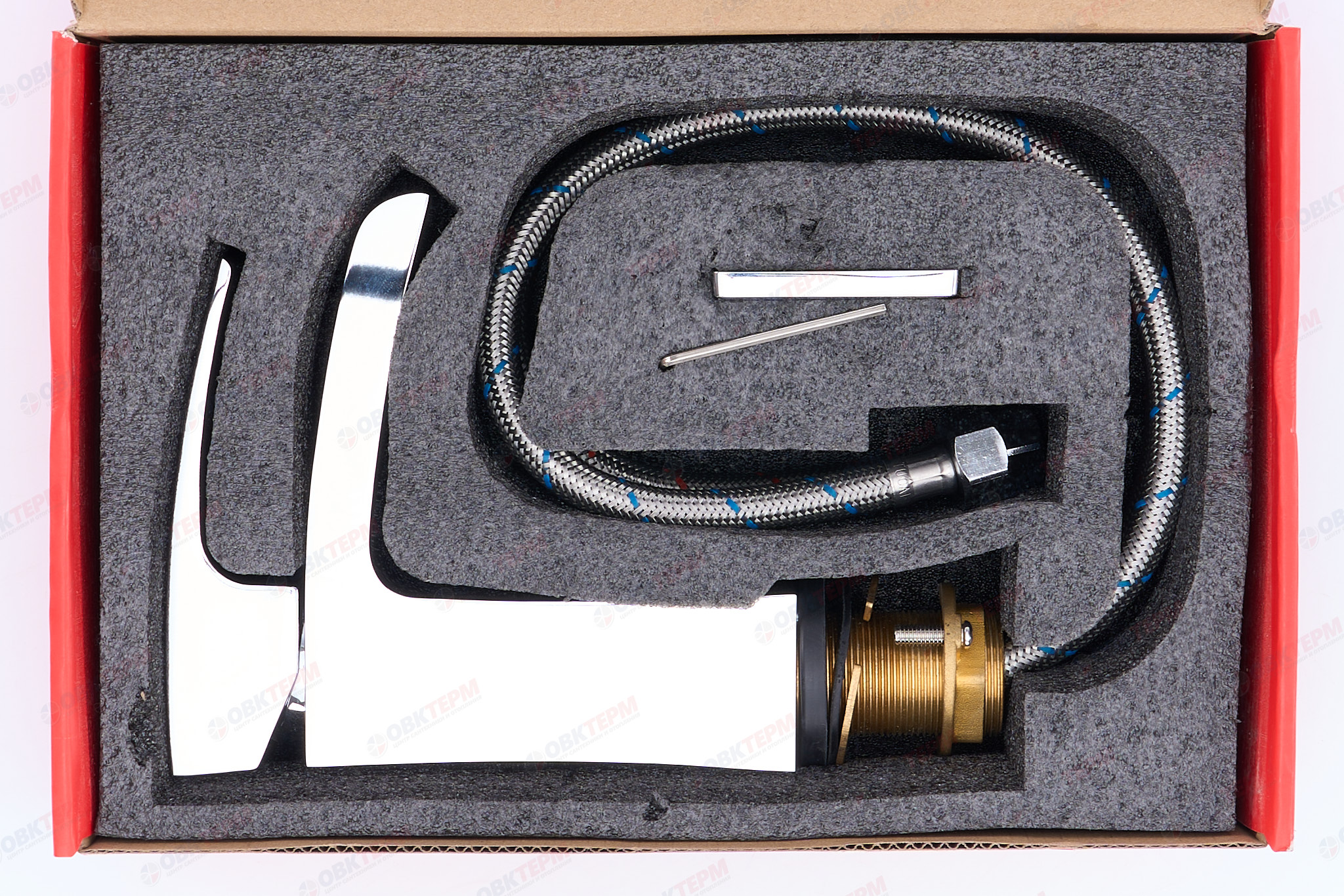 Смеситель д/умывальника KOER KB-14007-01 водопад  (Цвет хром) (8шт/ящ) - Изображение №5