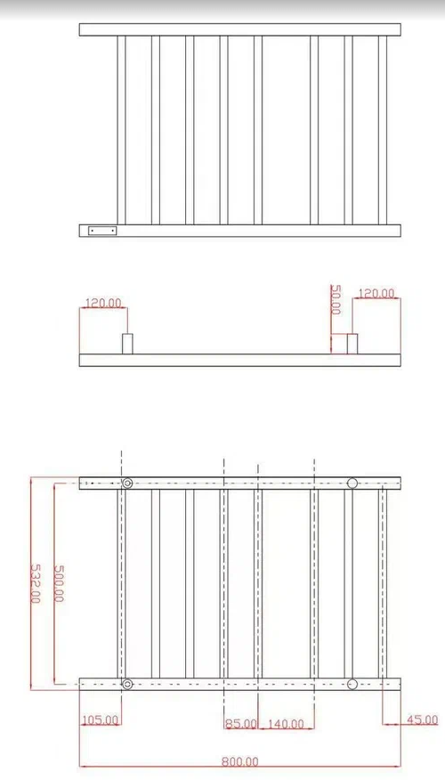 Полотенцесушитель электрический Domamir Mama 500х800 (матовое золото) - Изображение №2