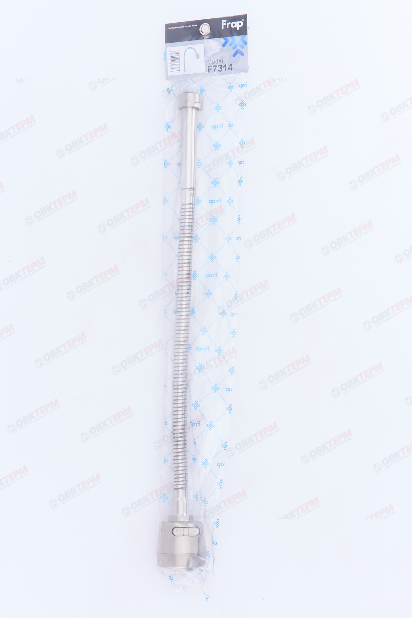 Излив гибкий FRAP F7314 / нерж /аэратор 2 режима /под гайку (50 шт) - миниатюра №5