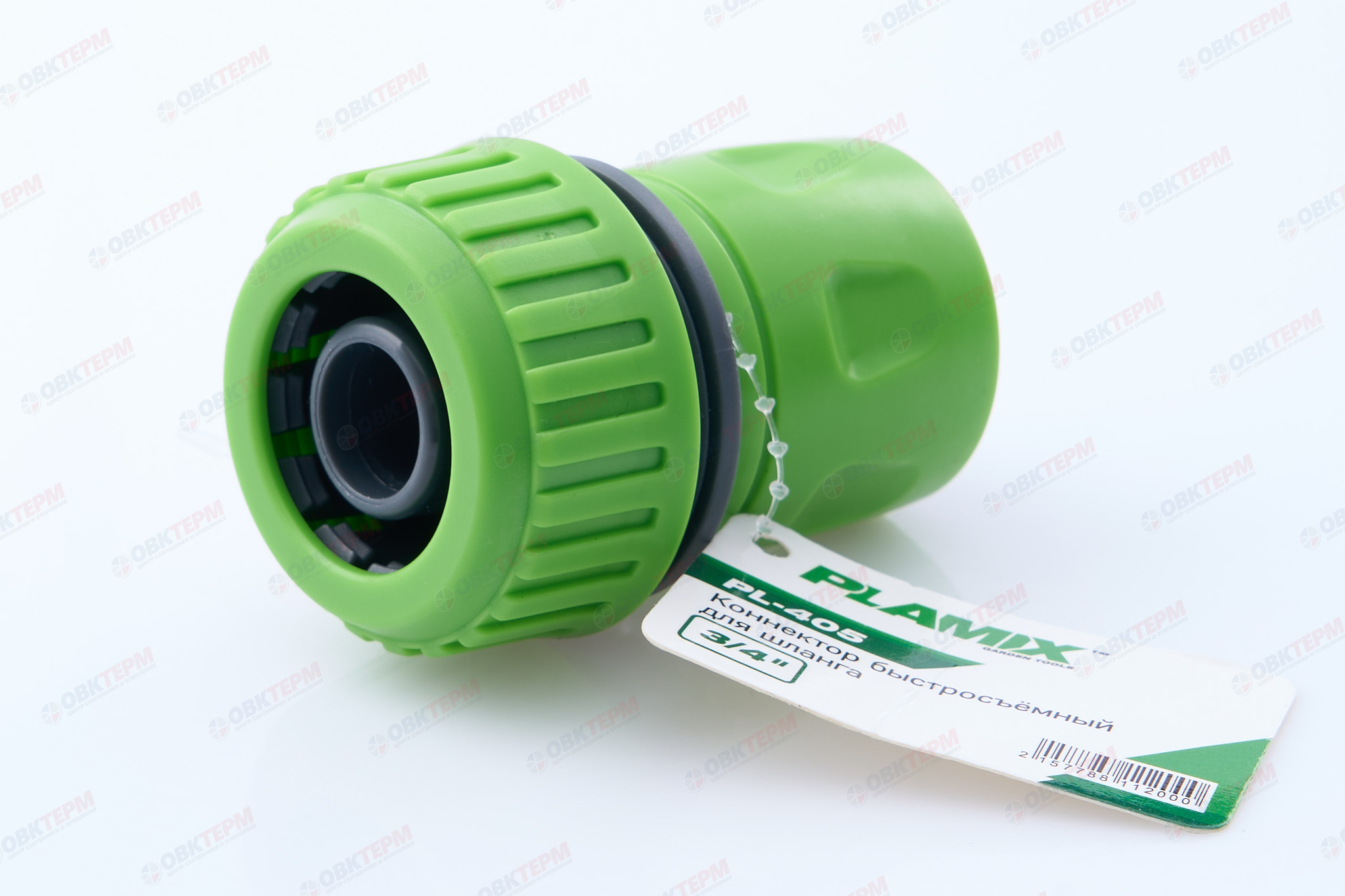 Коннектор быстросъёмный для шланга  3/4" (ABS) (240/60 шт)  PLAMIX/CRAB PL-405 - Изображение №1