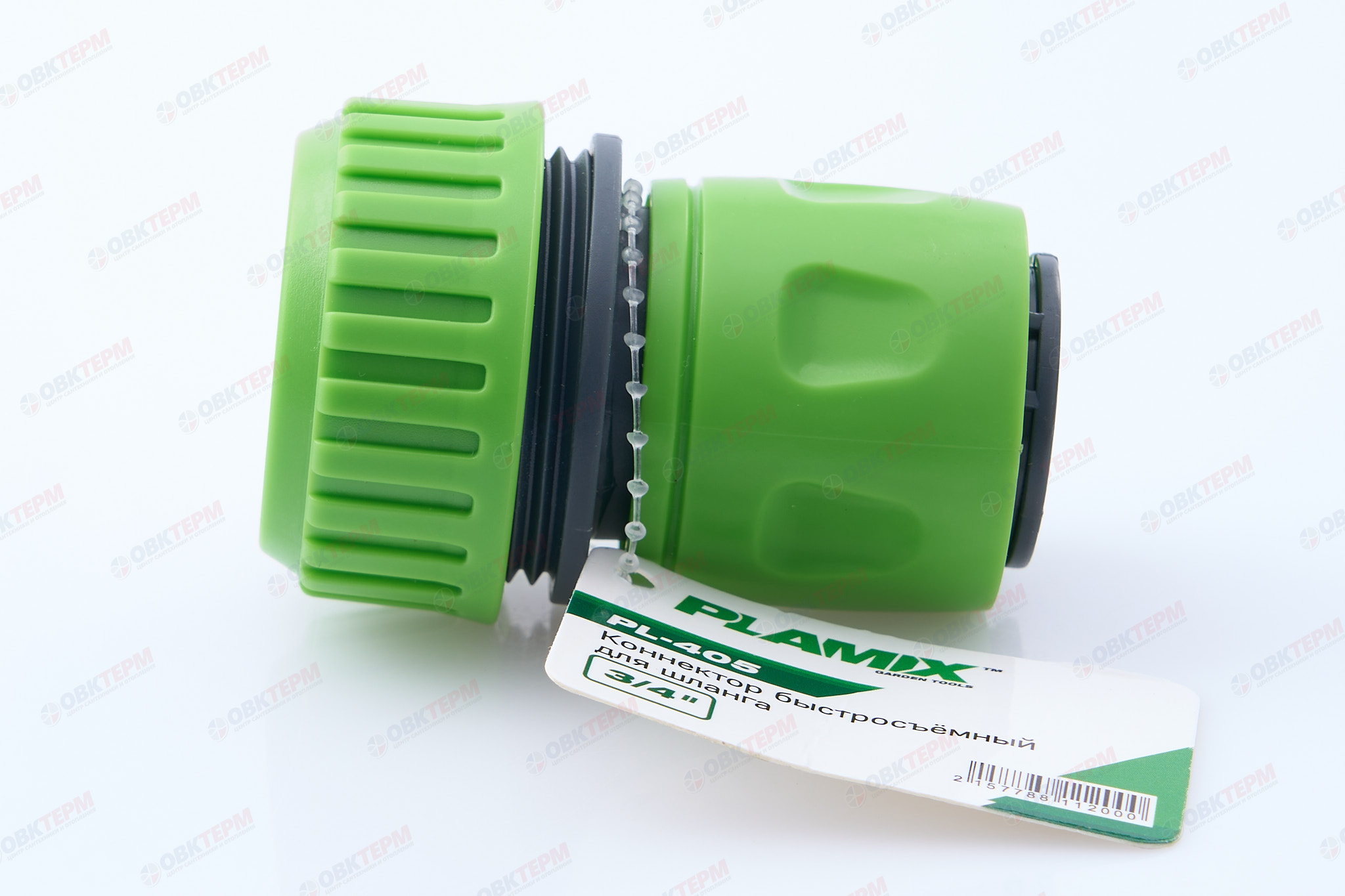 Коннектор быстросъёмный для шланга  3/4" (ABS) (240/60 шт)  PLAMIX/CRAB PL-405 - Изображение №4