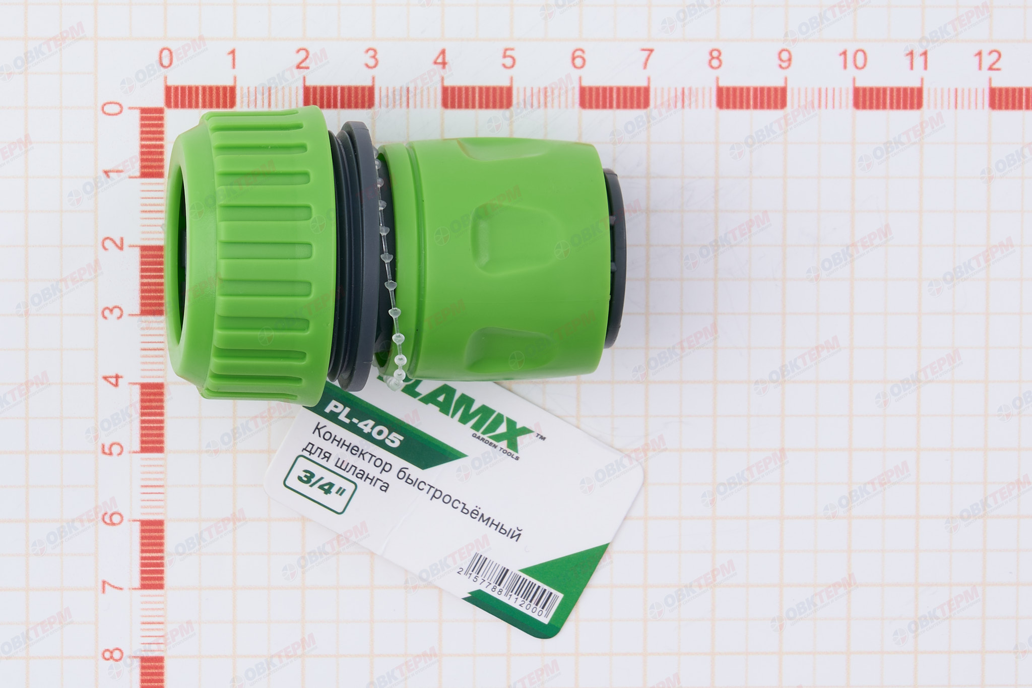 Коннектор быстросъёмный для шланга  3/4" (ABS) (240/60 шт)  PLAMIX/CRAB PL-405 - миниатюра №6
