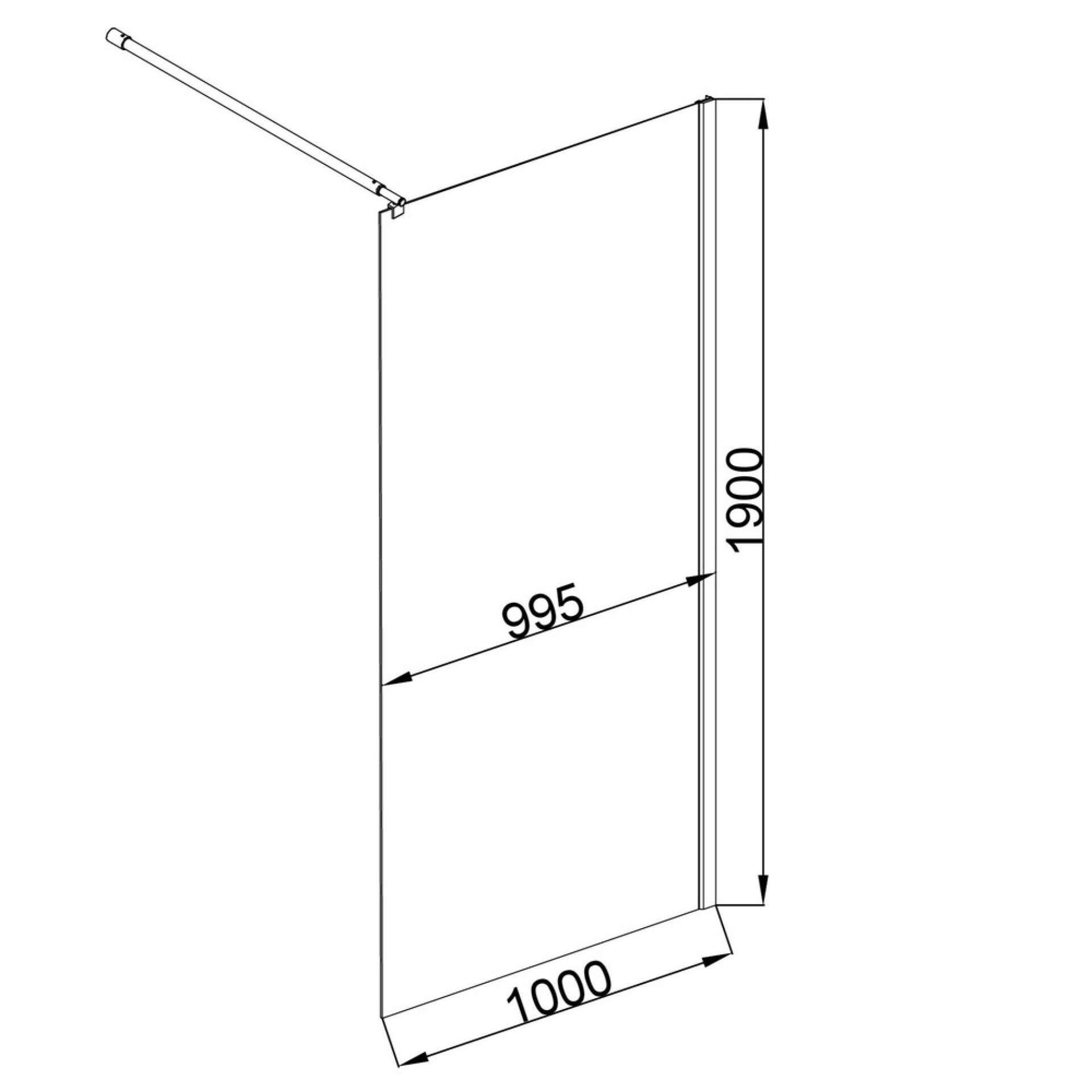 EG5C Душевое ограждение на ванну EvaGold 80*130, профиль хром, прозрачное стекло - Изображение №2