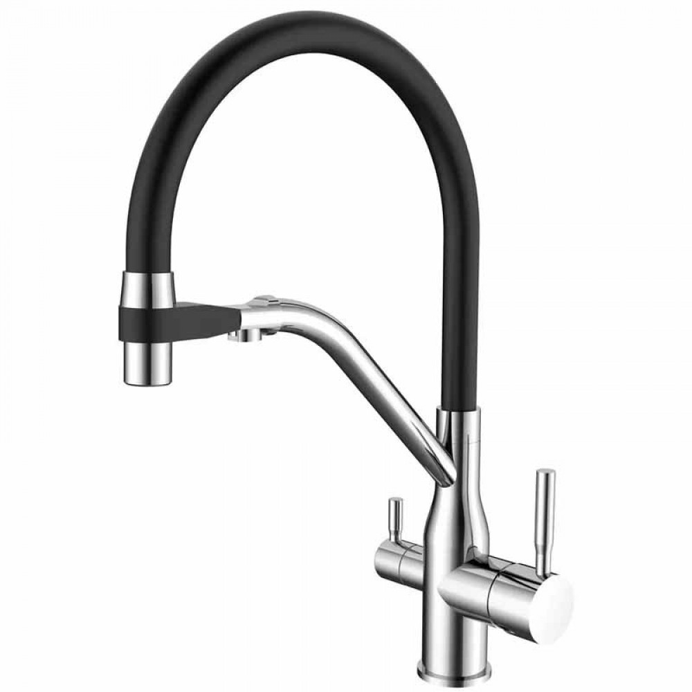 Смеситель д/кухни MIXXUS PREMIUM GRAVITY 021 REFL.BLACK Ø35 (8 шт/ящ) - Изображение №1