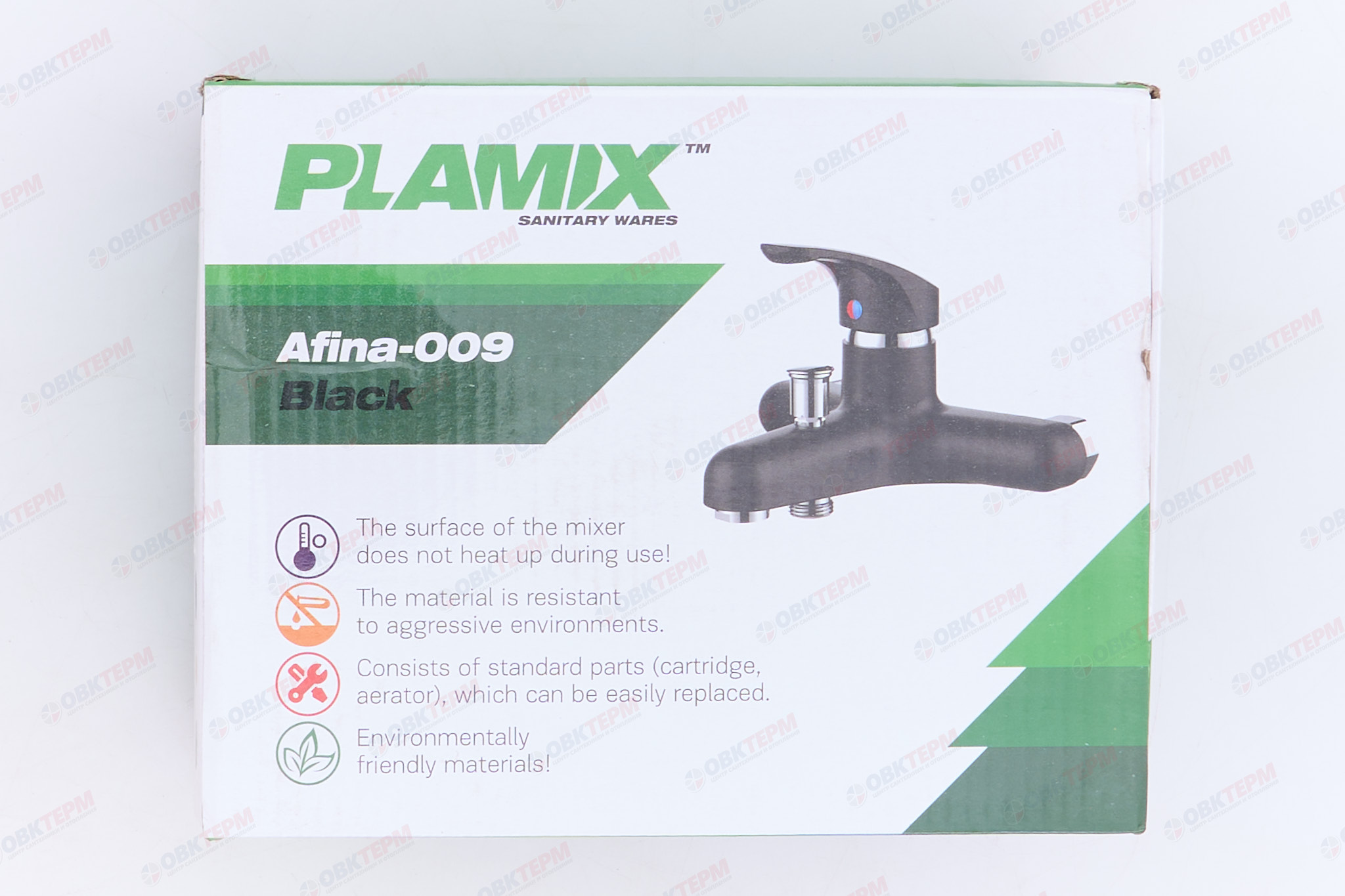 Смеситель д/ванны PLAMIX AFINA-009 Black, короткий (без шланга и лейки) (24 шт/ящ) - миниатюра №7