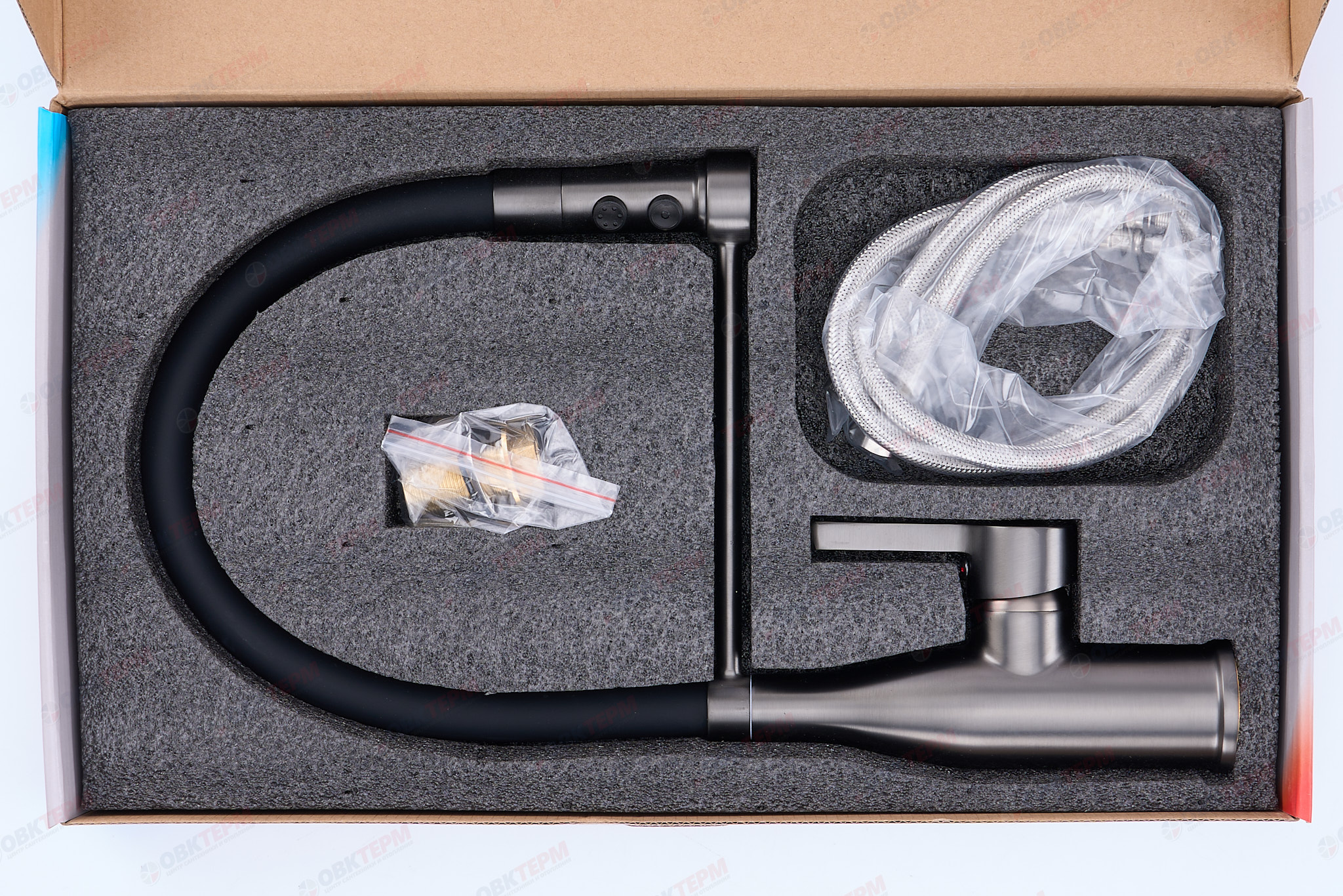 Смеситель д/кухни MIXXUS PREMIUM SUMMER 017 GRAPHITE REFL.BLACK Ø35 (8 шт/ящ) - Изображение №5