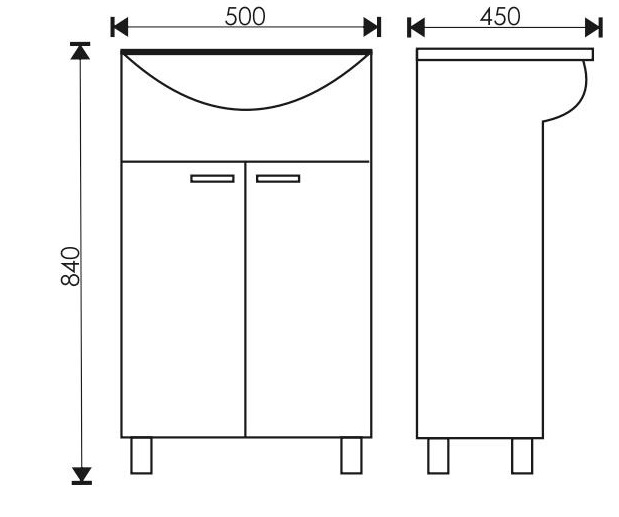 Тумба EvaGold 50 "Slim" ум. Альфана 50/Ладога 50 - миниатюра №2