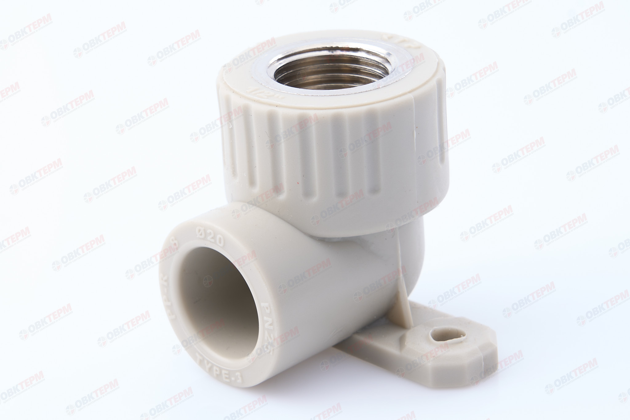 Угол монтажный  20 * 1/2" В   СЕРЫЙ     (RTP)    (75/25) - Изображение №1