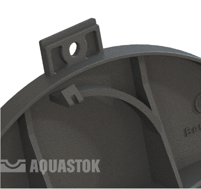 Люк чугунный AQUASTOK круглый Terra 750 (ДН750хДВ600хВ100)  С250 (10шт палета) - Изображение №4