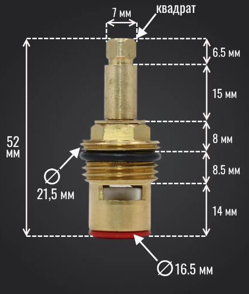 Кран-букса - EUROPRODUCT MASTER LONG 1/2" /квадрат /длинный шток/ 90°  (300 шт/ящ) - Изображение №2