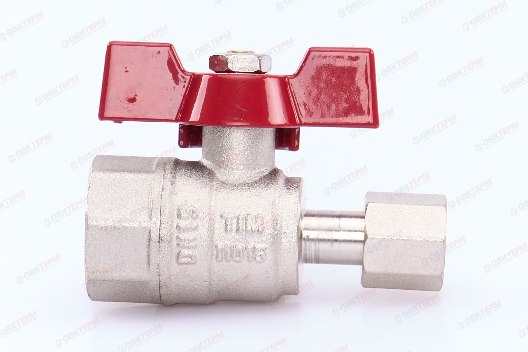 Кран шаровый         TIM  для подключения манометра 1/2"*1/4 ВВ      (60ящ/30) - Изображение №4