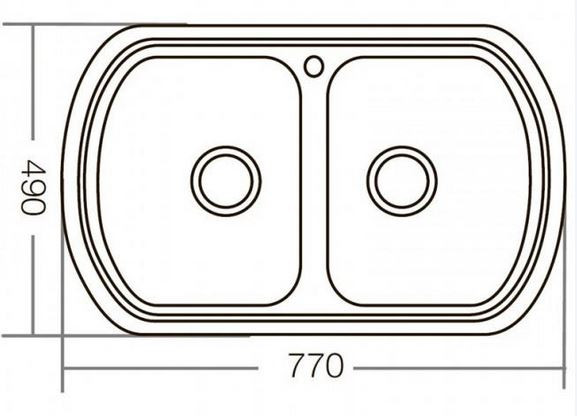 ZERIX мойка Z7749-08-180MD (micro decor) ВРЕЗНАЯ /сифон (7шт/ящ) РАСПРОДАЖА - миниатюра №2