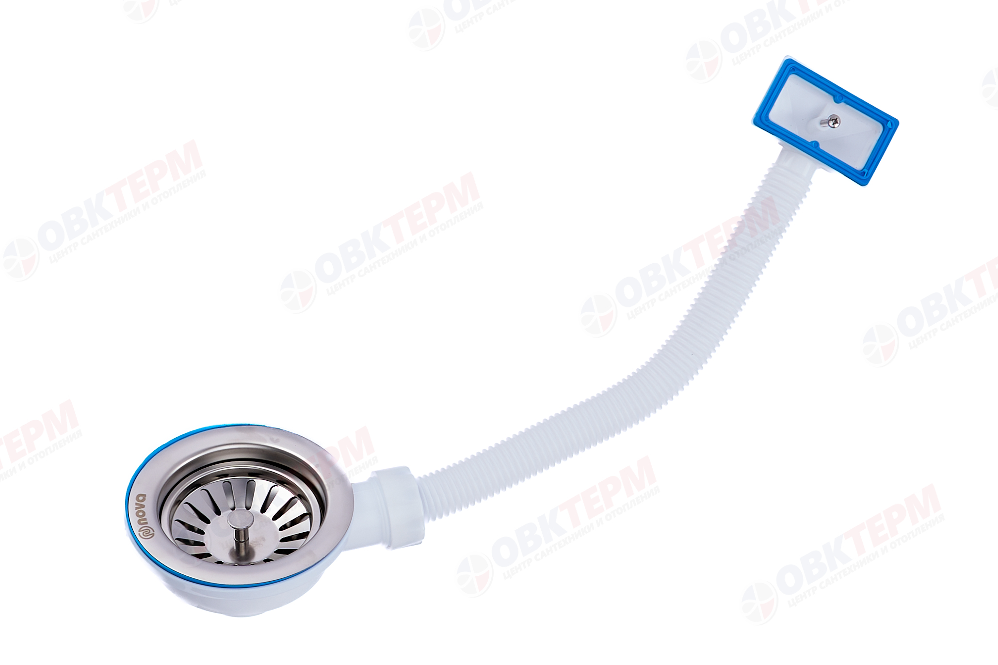 NOVA Выпуск для евросифон. 1037 3 1/2 универсал с круглым и прямоуг. перел.и гибк.труб. (1шт/50упак) - Изображение №2