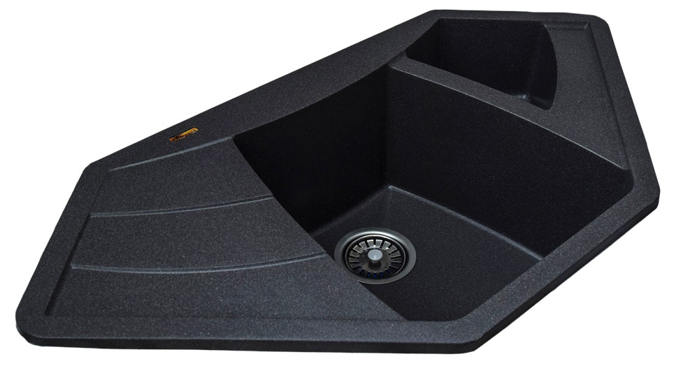Мойка КАРАВАН Модель РУАНДА (двухчашечная) 980*500*200(130) мм ТЕМНО-СЕРЫЙ - Изображение №1