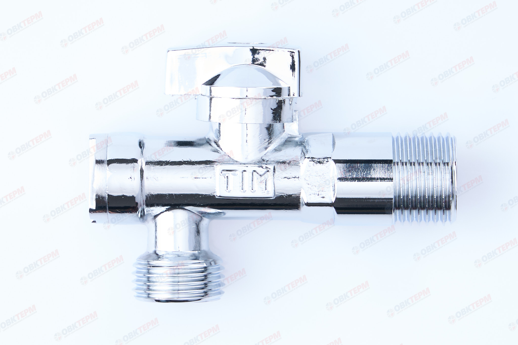 Кран для подкл. с/т приборов   угловой    TIM     1/2" - 1/2", хром.  с сеткой   (1шт/60ящ) - Изображение №2