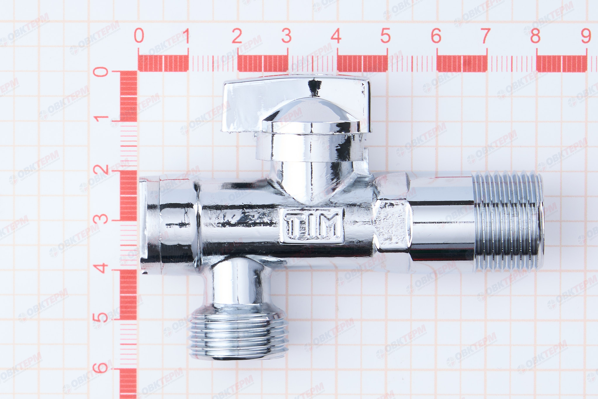 Кран для подкл. с/т приборов   угловой    TIM     1/2" - 1/2", хром.  с сеткой   (1шт/60ящ) - миниатюра №8
