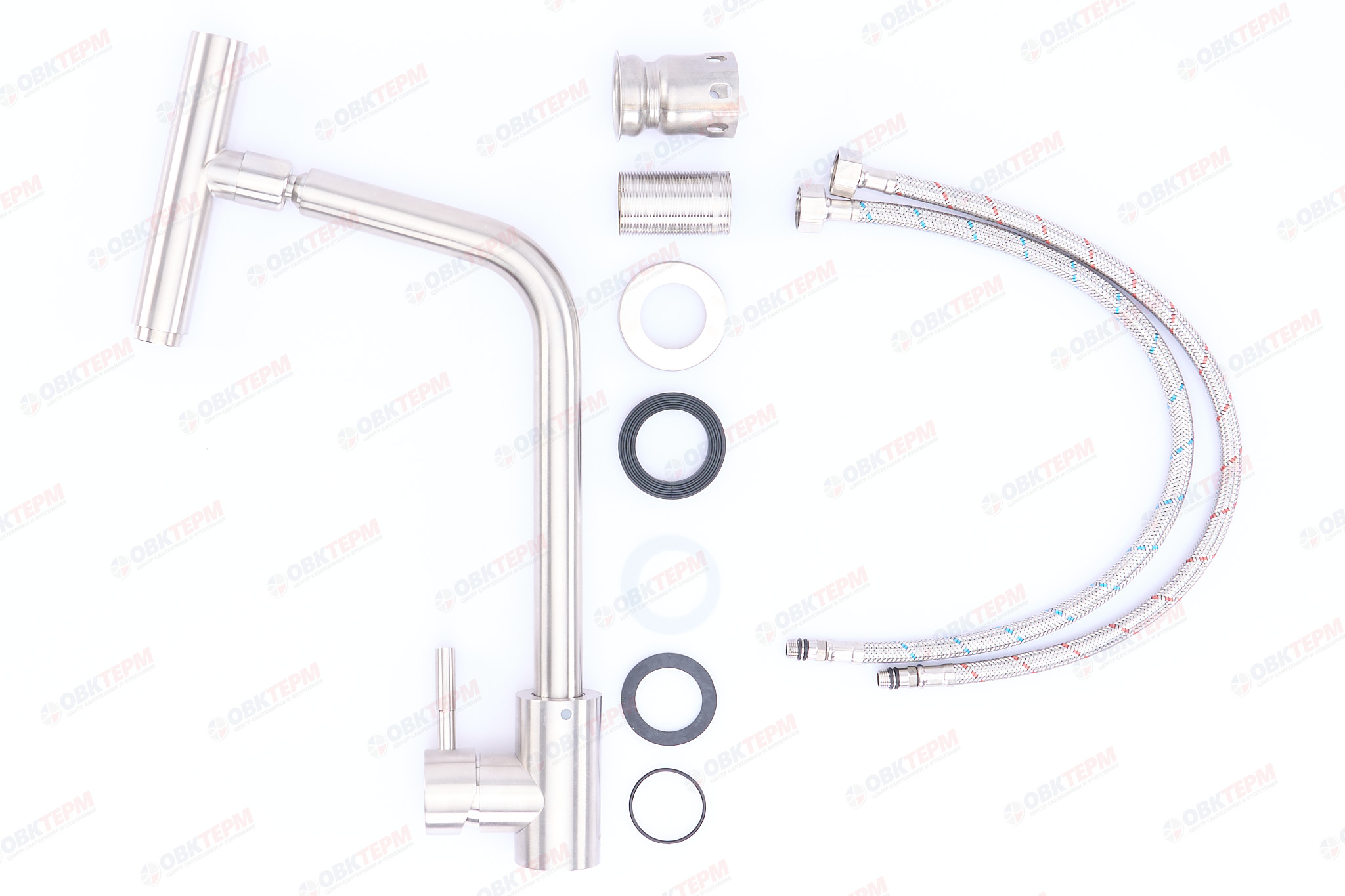 Смеситель д/кухни нерж/сталь MIXXUS SUS 017 Ø40 ПОВОРОТНЫЙ ИЗЛИВ (20 шт/ящ) - миниатюра №5