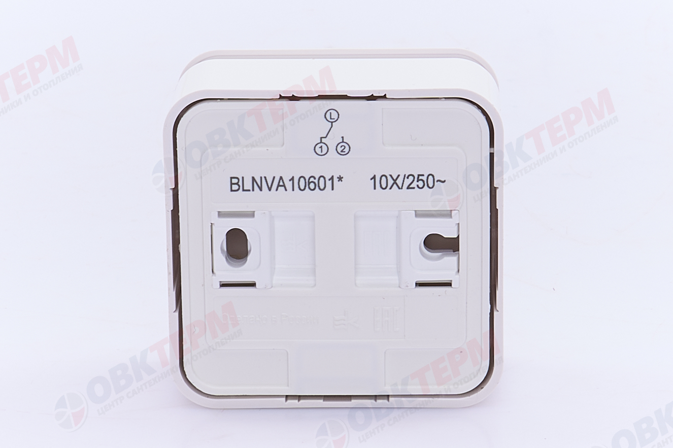 Переключатель проходной 1-клавишный 10А IP20 250В с изолир. пластиной белый Blanca Systeme Electric - миниатюра №9