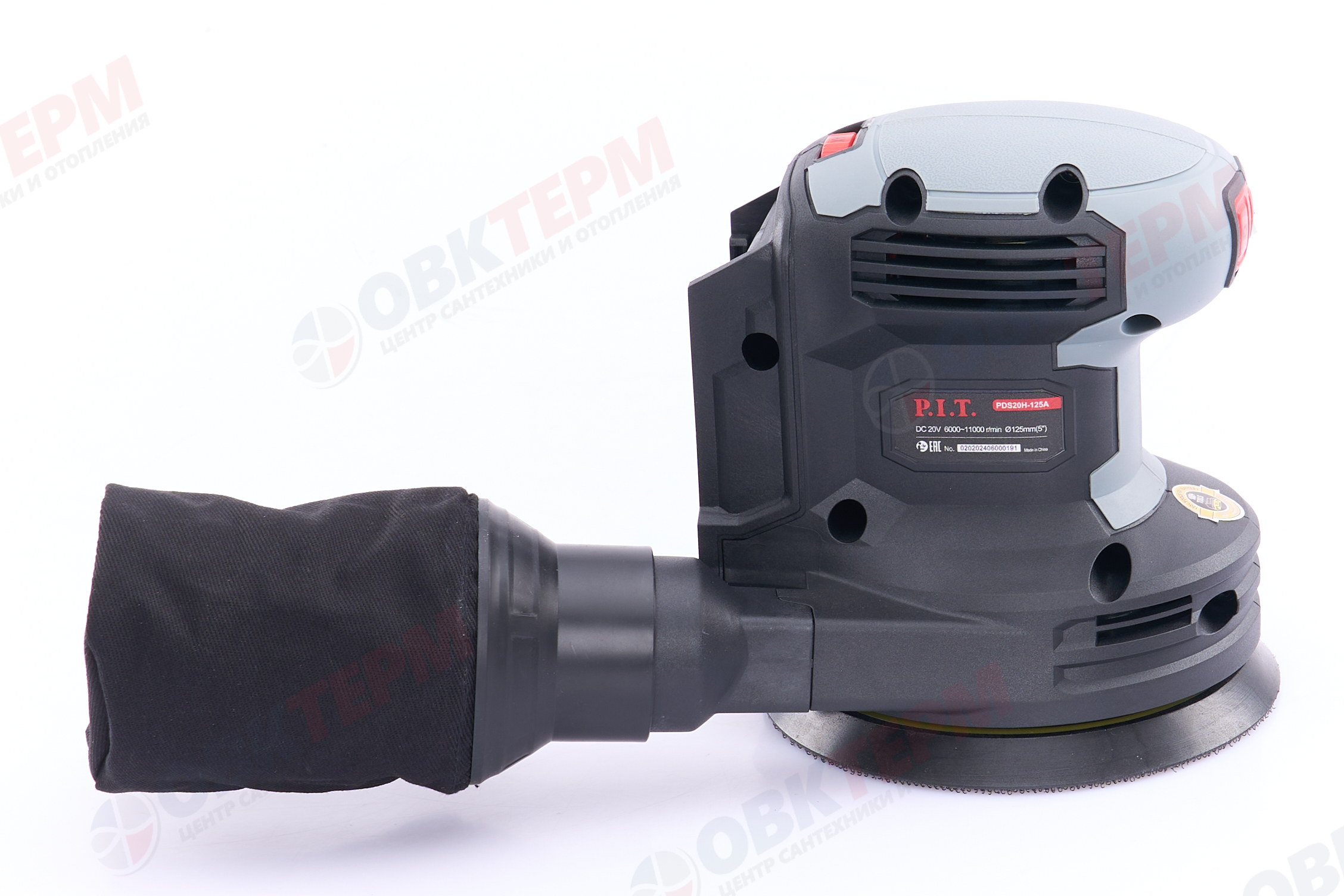 Шлифовальная машина эксцентриковая аккум. P.I.T. PDS20H-125A SOLO (БЕЗ АКБ и ЗУ) - миниатюра №8