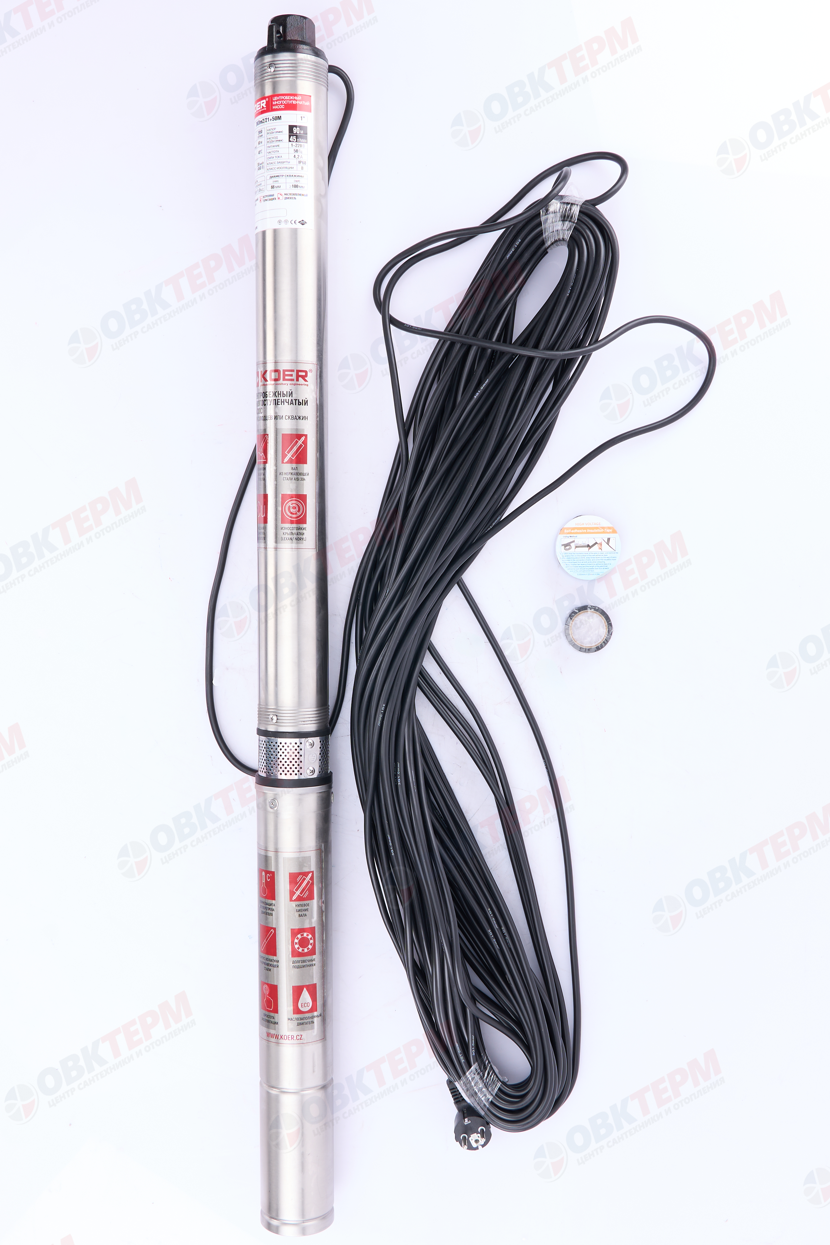 Насос погружной   3KDm  2/21  50M KOER(0,75кВт/45л.м./90м/50м кабеля) - миниатюра №5