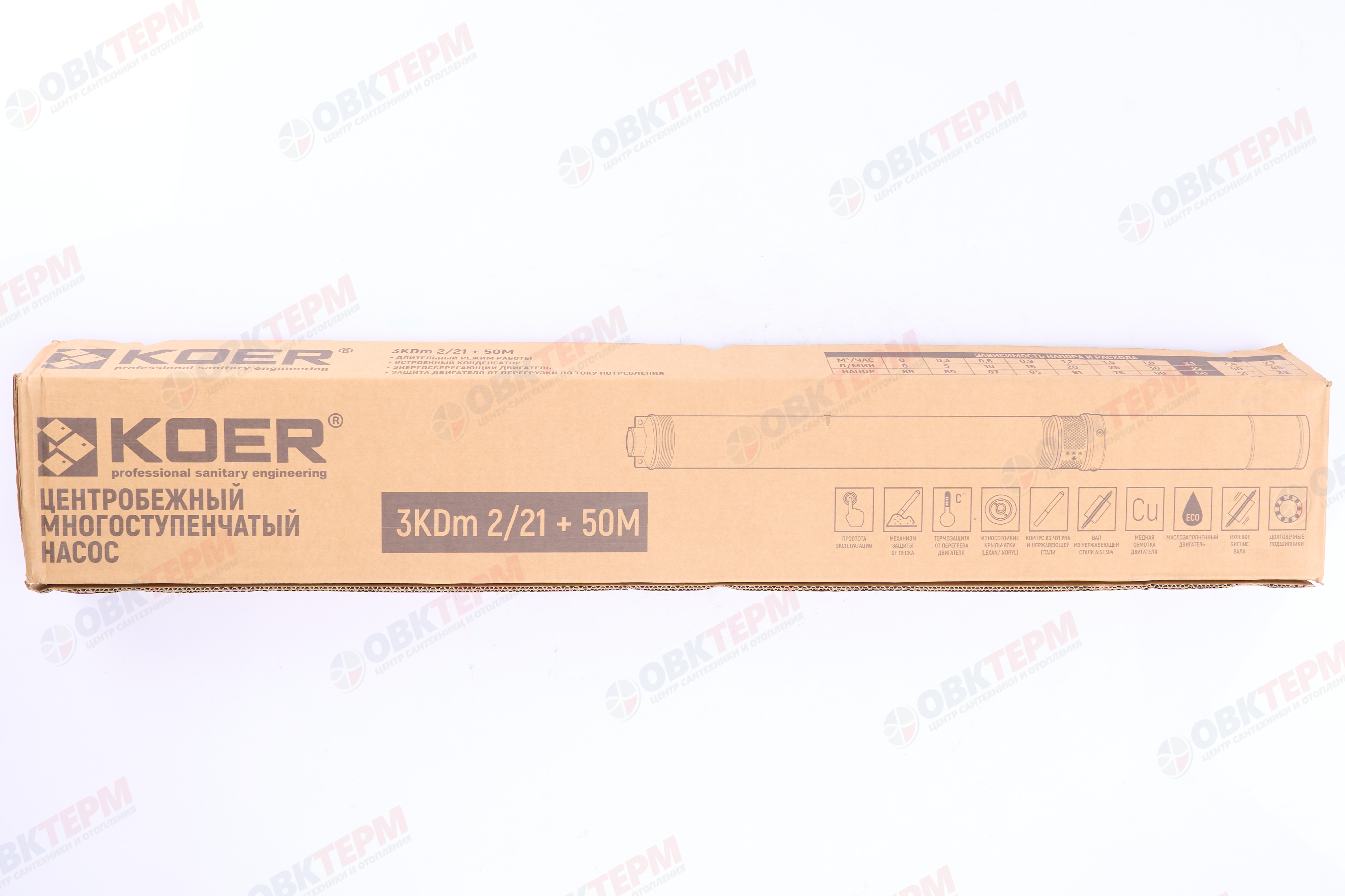 Насос погружной   3KDm  2/21  50M KOER(0,75кВт/45л.м./90м/50м кабеля) - миниатюра №6