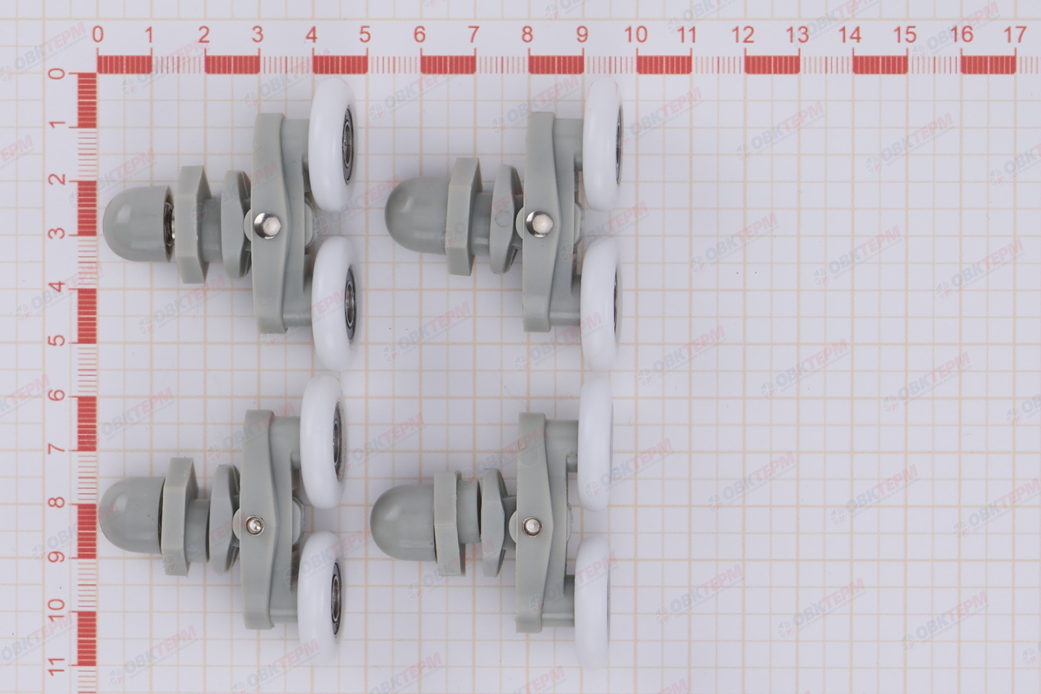 Ролик дверной 25мм эксцентрик двойные комп на дверь ER (блистер) - Изображение №4