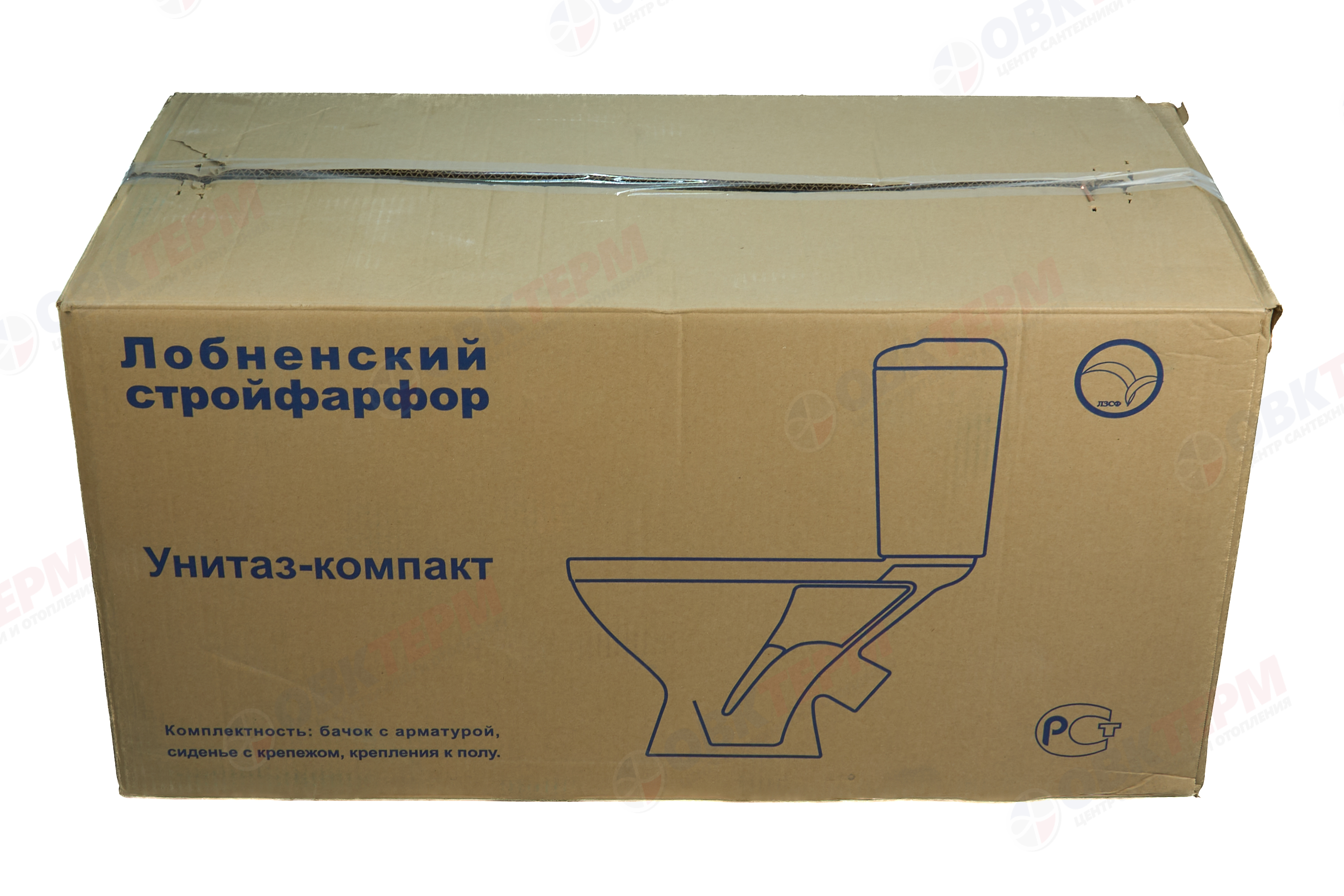 Унитаз-компакт ЛЗСФ "Оптима стандарт" Бюджетный кнопка, косой выпуск, нижний подвод, сиденье ПП - миниатюра №8
