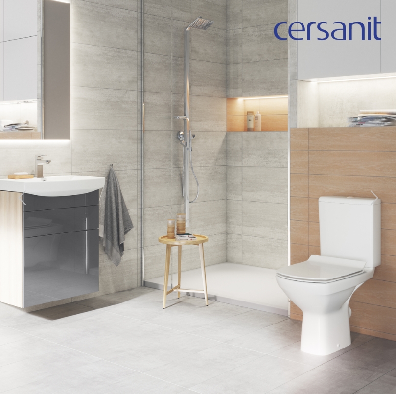 Унитаз-компакт Cersanit CARINA NEW CLEAN ON 011 3/5, дюропласт, SC, easy-off, белый - миниатюра №4