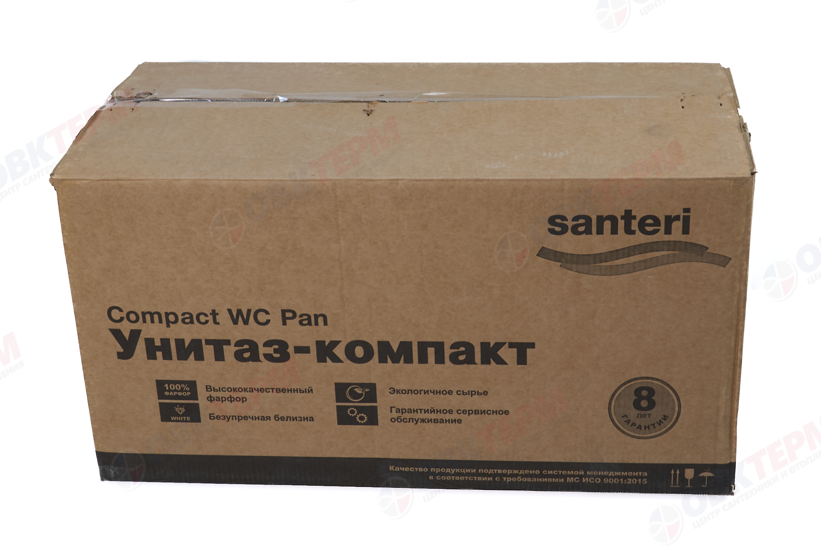 Унитаз-компакт Santeri "ВЕРСИЯ" (косой выпуск,1 режим,крышка ПП ниж. подкл) 635х811х385 мм - миниатюра №8