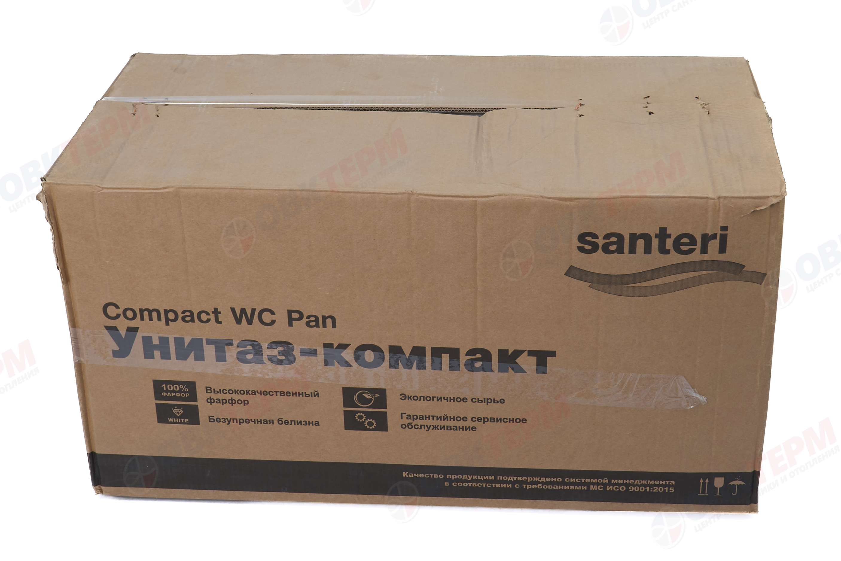 Унитаз-компакт Santeri "ВЕСТ"   (косой выпуск,1 режим, крышка ПП,ниж.подкл.) Ш370*В780*Г626 - миниатюра №9