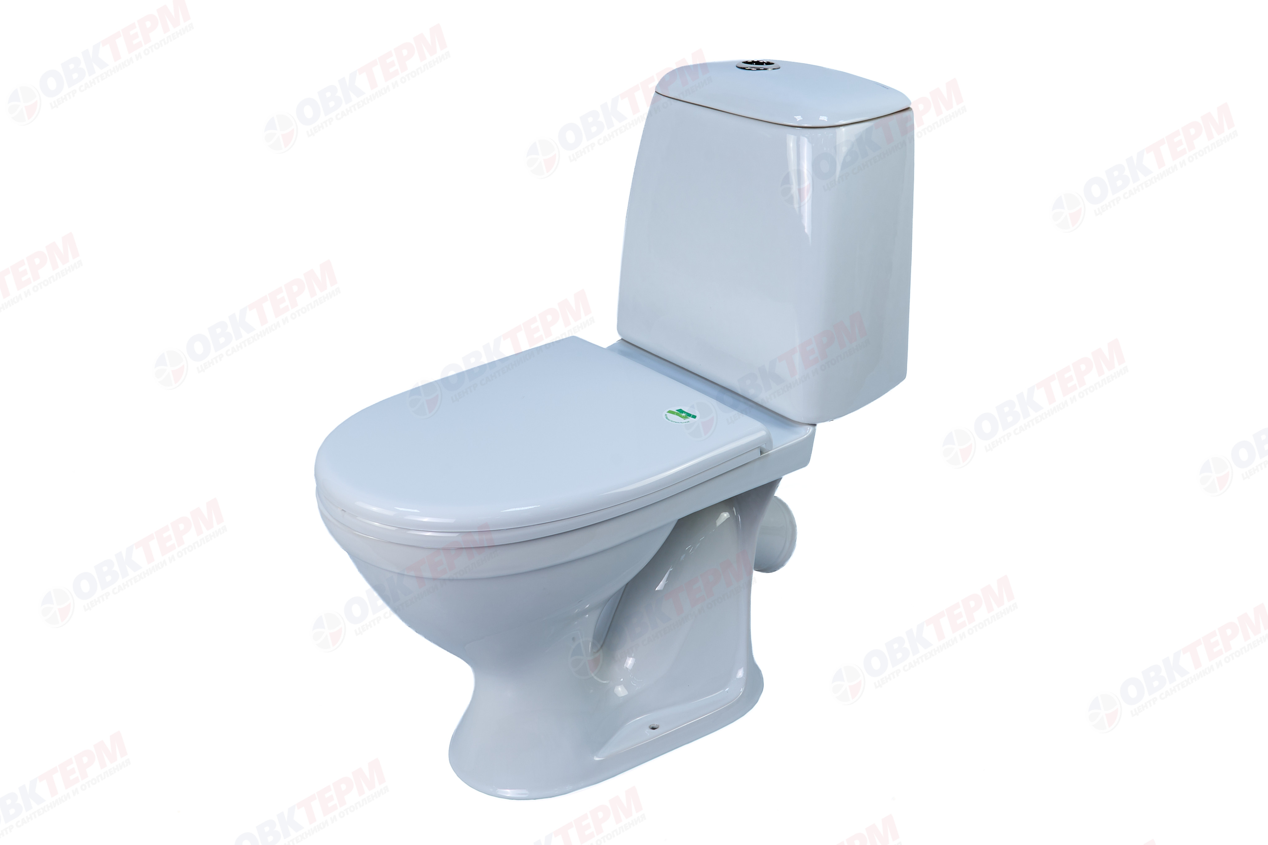 Унитаз-компакт Santeri "СОНАТА" (косой выпуск, 1 режима, крышка ПП, ниж.подкл.)  370х760х680 мм - Изображение №2