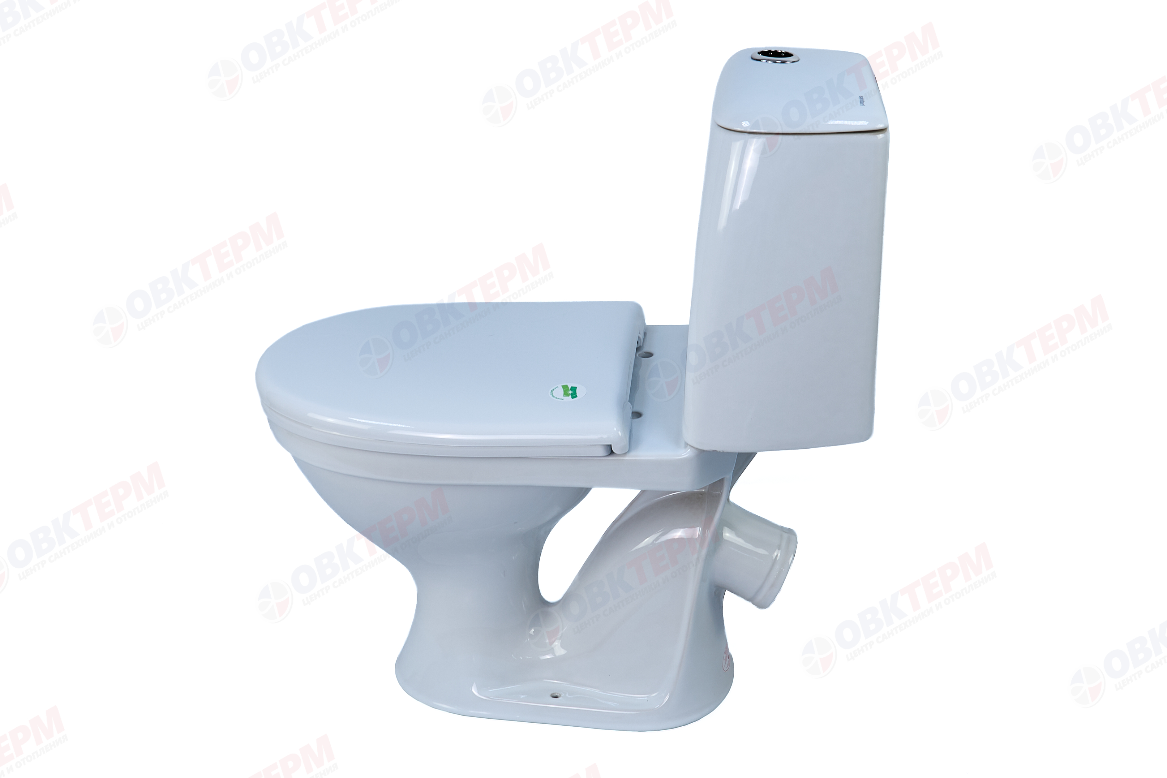 Унитаз-компакт Santeri "СОНАТА" (косой выпуск, 1 режима, крышка ПП, ниж.подкл.)  370х760х680 мм - миниатюра №6