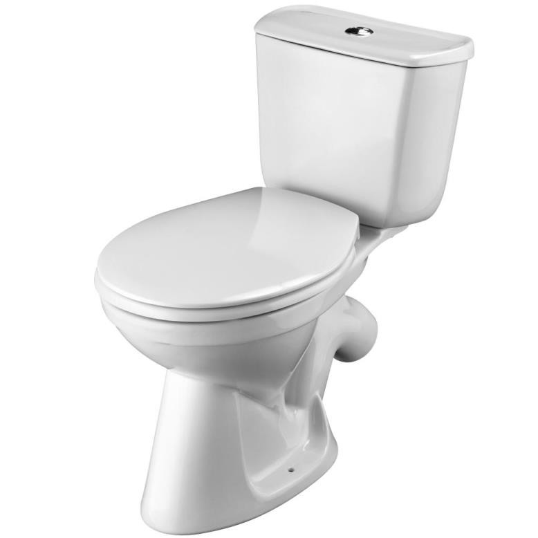 Унитаз-компакт SANTEK Бриз  (косой выпуск, 2 режима, крышка дюр.,ниж.подкл.)       Ш370*В780*Г653 - Изображение №2