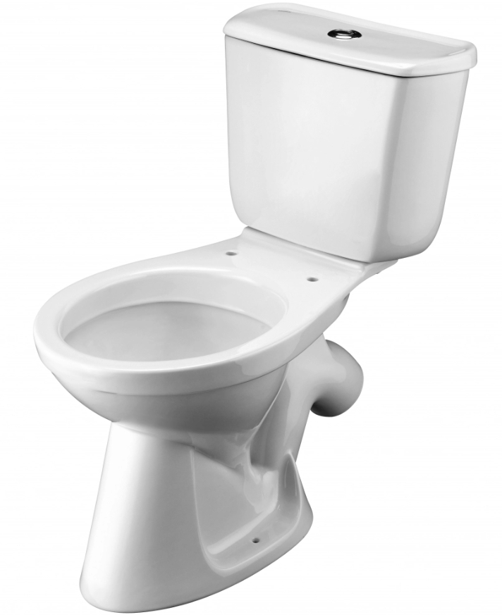 Унитаз-компакт SANTEK Бриз (косой выпуск, 1 режим, крышка ПП,ниж.подкл.) Ш390*В706*Г671 - миниатюра №8