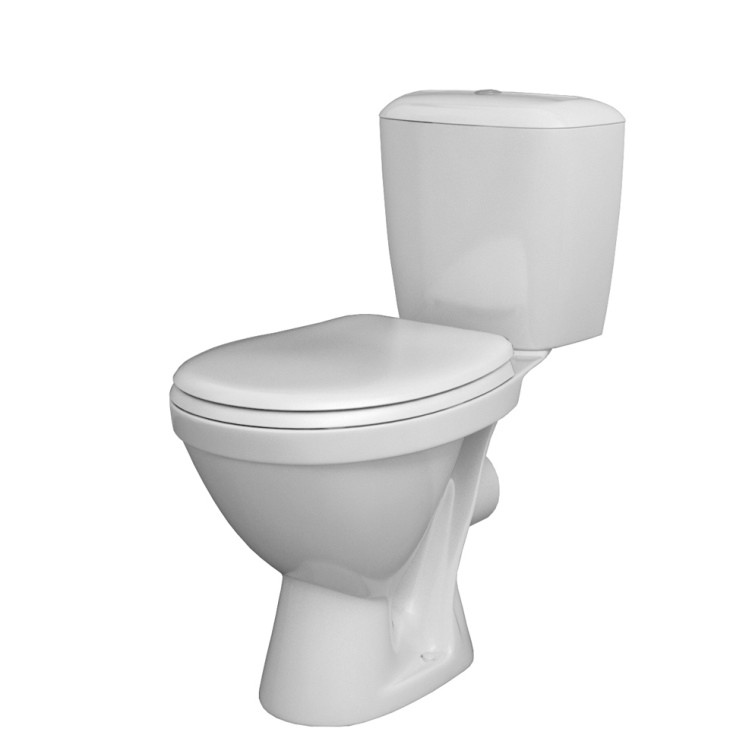 Унитаз-компакт SANTEK Паллада  (2 режим, крышка ПП,ниж.подкл.) Ш370*В780*Г640 - изображение №1