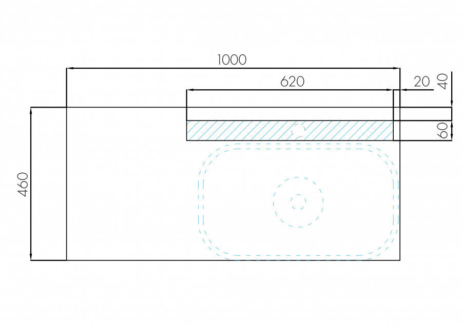 Тумба подвесная 100 Мишель Дуб Эндгрейн/Белый (504 x 1000 x 450) AQUATON (ум. Mila 50) - миниатюра №9