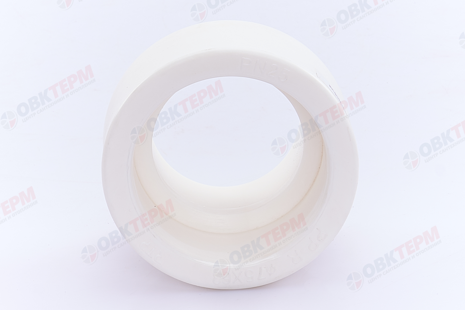 Муфта переход.  ВВ  75*63   БЕЛАЯ PP-R   (RTP)    (40/5) - Изображение №5
