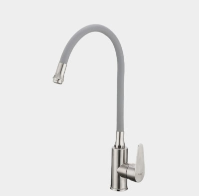 Смеситель д/кухни нерж/сталь FRAP F4448 (гибкий излив) - изображение №1