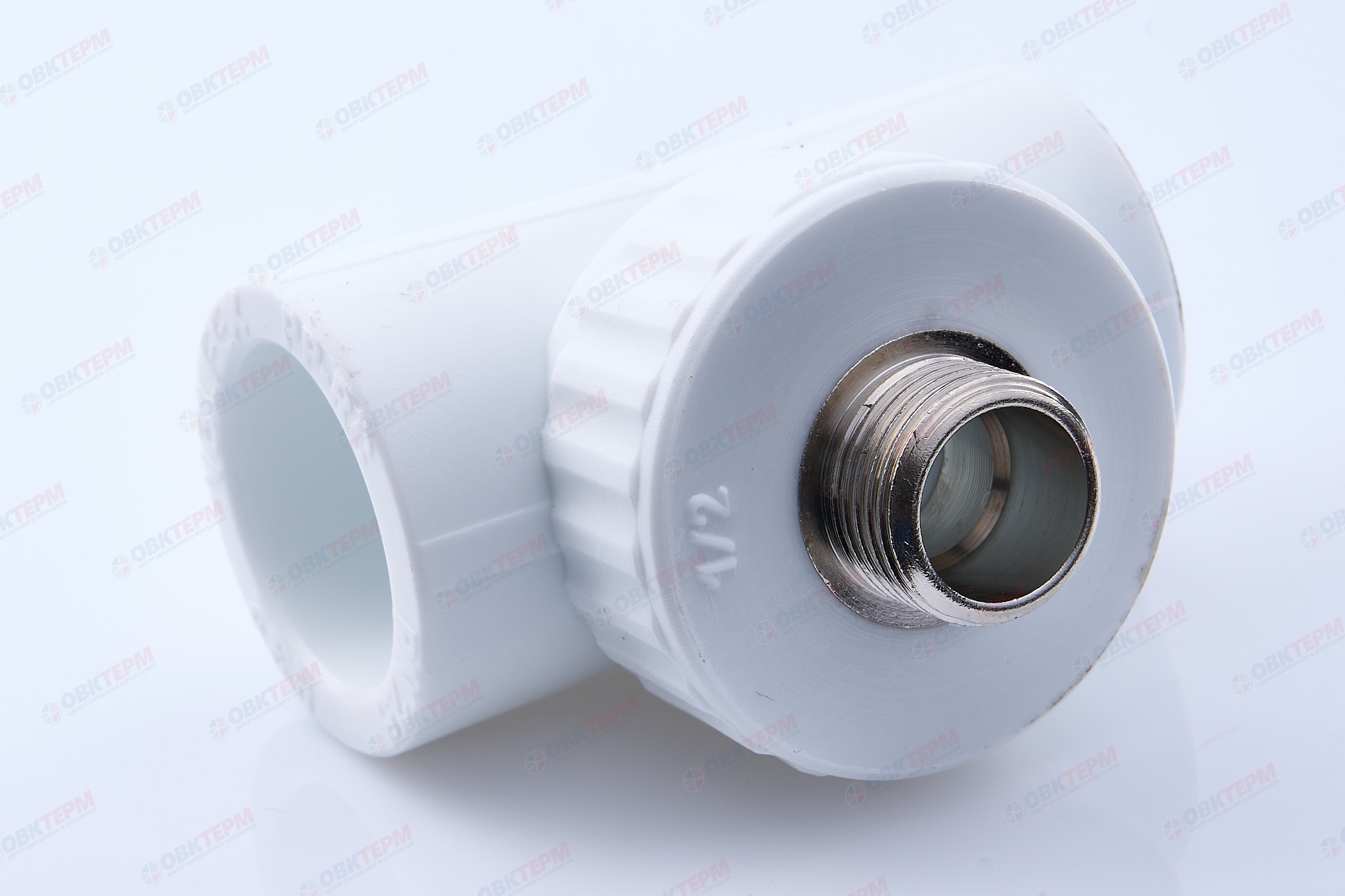 Тройник с МРН  32 * 1/2"      (VALFEX)  белый   (30/10) - Изображение №1