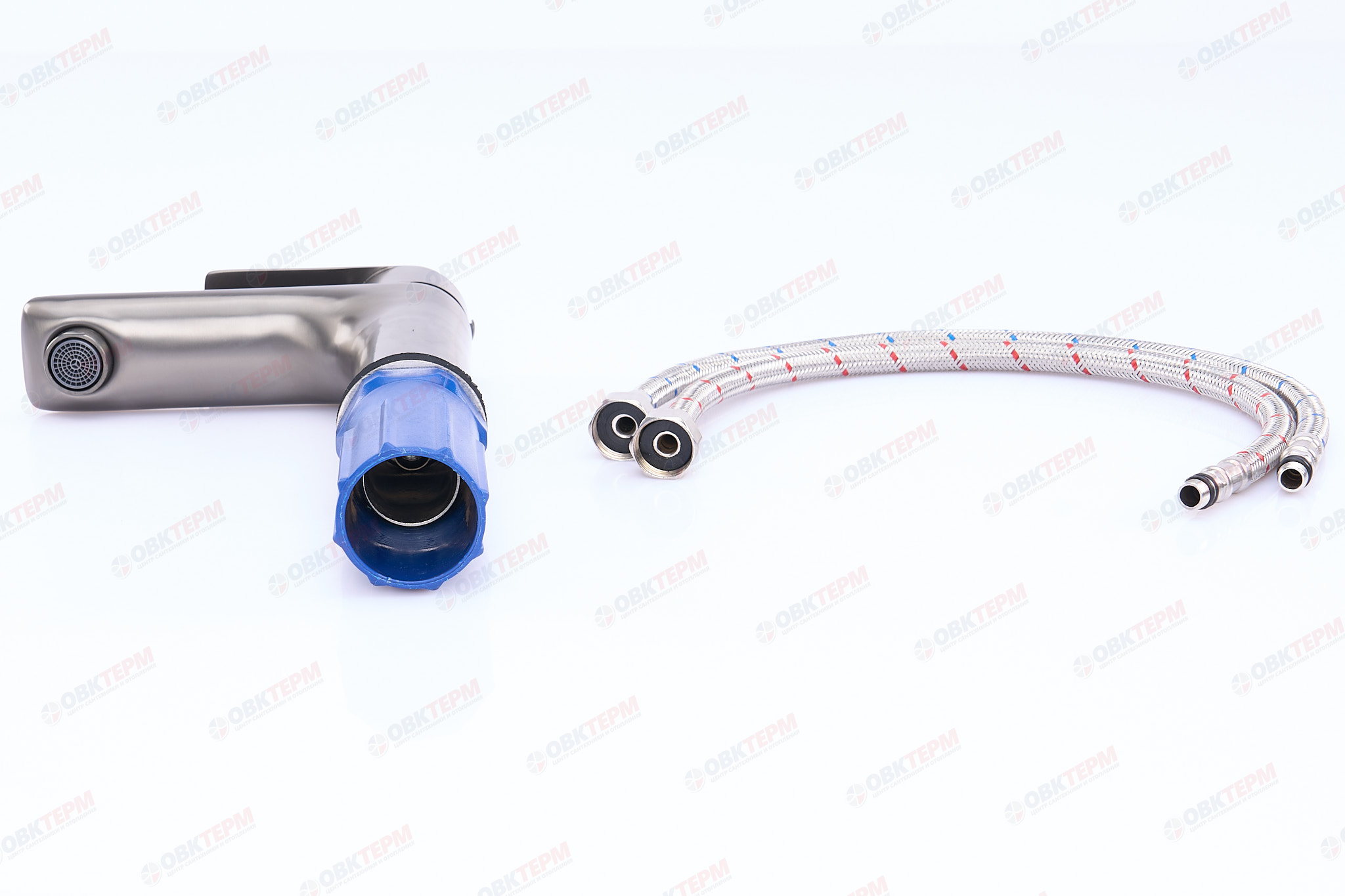 Смеситель д/умывальника FRAР F10806-9 оружейная сталь(Ø35, аэратор М24, на гайке) - миниатюра №8