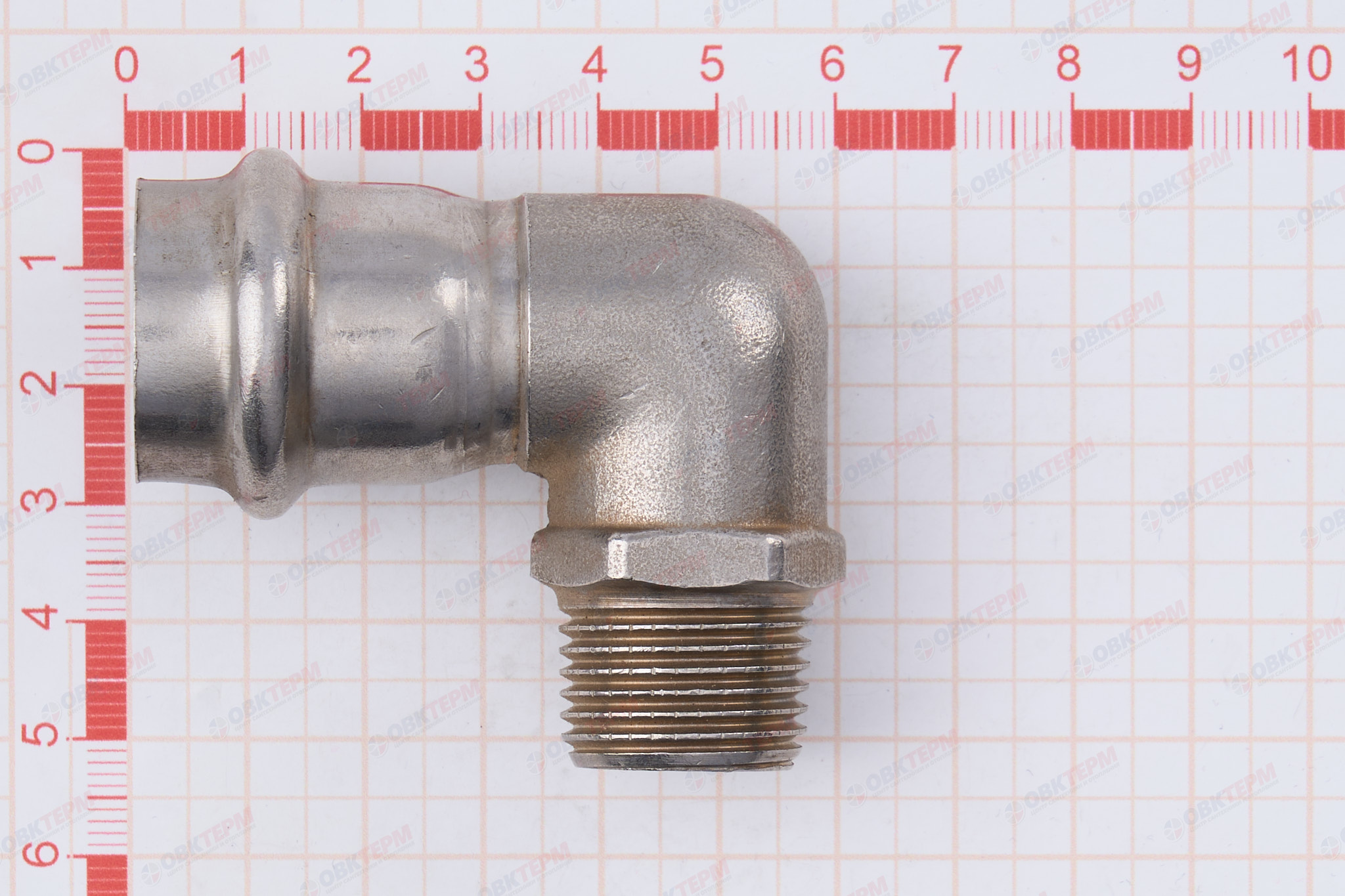 Угол пресс из нерж.ст.  22 х 1/2"Н    TIM  (90/5) - Изображение №4